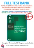 Test Bank For Psychiatric Mental Health Nursing 2nd Edition Scope and Standards of Practice 9781558105553 Chapter 1-16 Complete Guide &period;