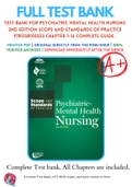 Test Bank For Psychiatric Mental Health Nursing 2nd Edition Scope and Standards of Practice 9781558105553 Chapter 1-16 Complete Guide .
