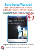 Integrated Science 7th Edition By Bill Tillery , Eldon Enger Solutions Manual 