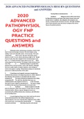NR 283 2020 Advanced Pathophysiology HESI RN Questions and Answers