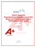 Stahl's Essential Psychopharmacology Neuroscientific Basis and Practical Applications TESTBANK/STUDY GUIDE