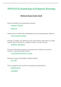 Midterm Exam Study Guide - NRNP6635 &sol; NRNP 6635 &lpar;Latest 2023 &sol; 2024&rpar; &colon; Psychopathology and Diagnostic Reasoning - Walden