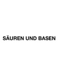 Säuren und Basen - Chemie Lernzettel Leistungskurs Abitur 2022 (15 Punkte)