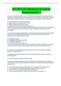 ATI NCLEX Medical Surgical  Assessment 1