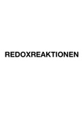 Redoxreaktionen - Chemie Lernzettel Leistungskurs Abitur 2022 (15 Punkte)