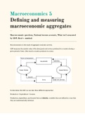 Macroeconomics Ch. 5: Defining and measuring macroeconomic aggregates