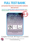 Test Bank for Advanced Practice Psychiatric Nursing 3rd Edition Integrating Psychotherapy, Psychopharmacology, and Complementary and Alternative Approaches Across the Life Span by Kathleen Tusaie, Joyce J. Fitzpatrick Chapter 1-26 Complete Guide A+