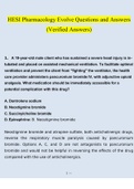 HESI Pharmacology Evolve Questions and Answers (2022/2023) (Verified Answers)