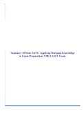 Summary 20 Hour SAFE&colon; Applying Mortgage Knowledge to Exam Preparation&sol; NMLS SAFE Exam&period;