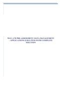 WGU c170 PRE-ASSESSMENT&colon; DATA MANAGEMENT - APPLICATIONS &lpar;FJO1&rpar; PFJO WITH COMPLETE SOLUTION