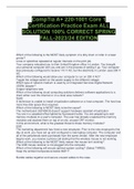 CompTia A&plus; 220-1001 Core 1 Certification Practice Exam ALL SOLUTION 100&percnt; CORRECT SPRING FALL-2023&sol;24 EDITION