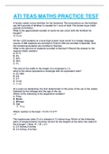ATI TEAS MATHS PRACTICE TEST QUESTIONS AND ANSWERS COMPLETE GUIDE SOLUTION &lpar;WALDEN UNIVERSITY&rpar;