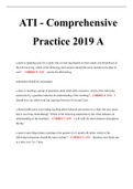 ATI - Comprehensive Practice 2019 A