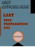 Official LSAT Test preparation exam 2022 Questions and answers