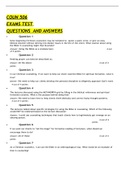 COUN 506 EXAMS TEST  QUESTIONS  AND ANSWERS