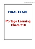 chem 210 (final exam) - portage learning final exam| Questions and answers|