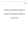 TEST BANKFOR MEDICAL SURGICALNURSING 7TH EDITION BY ADRIANNEDILL LINTON Course CHEM 241 Institution Southern New Hampshire University Chapter 01&colon; Aspects of Medical-Surgical Nursing Linton&colon; Medical-Surgical Nursing&comma; 7th Edition MULTIPLE CHOICE 1&period; What pro