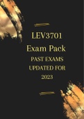LEV3701 Compiled Study & Exam Pack for 2023 (Questions & Answers) QUALITY PACK! 