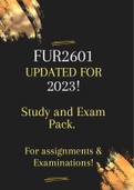 FUR2601 Compiled Study & Exam Pack for 2023 (Questions & Answers) QUALITY PACK!