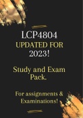 LCP4804 Compiled Study & Exam Pack for 2023 (Questions & Answers) QUALITY PACK! 