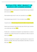 BioChem C785 - WGU - Module 3 - all questions with complete solutions