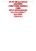 ATI RN ATI MATERNAL NEWBORN PROCTORED EXAM LATEST 2022&sol;2023