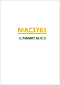 Mac3761 summary notes