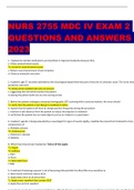 NURS 2755 MDC IV EXAM 2 QUESTIONS AND ANSWERS LATEST 2023 