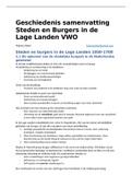Geschiedenis Samenvatting Lage Landen CE - SE VWO