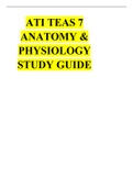 ATI TEAS 7 Anatomy and Physiology Review with Questions and Answers