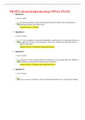 NR 6521 advanced pharmacology-FINAL EXAM Questions and Answers 100&percnt; Guaranteed PASS