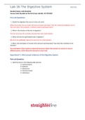 BIO202L Lab 16 The Digestive System&lbrack;LATEST&rsqb;GRADED A&plus;