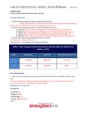 BIO202L Lab 15 Electrolytes&comma; Water&comma; Acids & Bases&lbrack;ALREADY PASSED&rsqb;