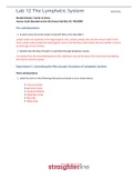 BIO202L Lab 12 The Lymphatic System&lbrack;ALREADY PASSED&rsqb;