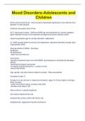 Mood Disorders-Adolescents and  Children