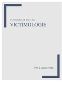 Samenvatting victimologie (2021-2022). PPT's & lesnotities