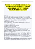 PCNSE COMPUTER SKILL EXAM ALL ANSWERS 100&percnt; CORRECT SPRING FALL-2023&sol;24 LATEST EDITION GUARANTEED GRADE A&plus;