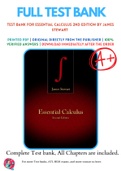 Test Bank For Essential Calculus 2nd Edition by James Stewart 9781133112297 Chapter 1-13 Complete Guide.