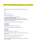 TCFP Prep 2022&sol;2023 Questions and Answers&period;