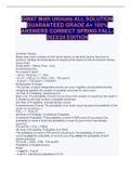 GMAT Math Ultimate ALL SOLUTION GUARANTEED GRADE A&plus; 100&percnt; ANSWERS CORRECT SPRING FALL- 2023&sol;24 EDITION