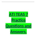 ATI TEAS 7 Practice Questions and Answers