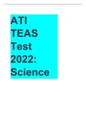 ATI TEAS 7 Science Exam (5 Versions, Latest-2022) Real Exam, 100% Correct Q & A