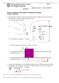 Inverse Variation and Graphing Rational Equations—Graded Assignment