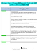 Milestone Exam 2 Version B &lpar;Blueprint&rpar; Final-with 100&percnt; verified solutions-2023-2024