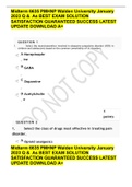 Midterm 6635 PMHNP Walden University January 2023 Q &  As BEST EXAM SOLUTION SATISFACTION GUARANTEED SUCCESS LATEST UPDATE DOWNLOAD A&plus;