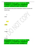NURS6640 Exam part 1 Q & As 100&percnt; CORRECTLY&sol;VERIFIED ANSWERS LATEST UPDATE 2023 RARED A&plus;