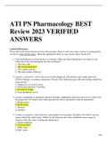ATI PN Pharmacology BEST Review 2023 VERIFIED ANSWERS 