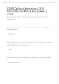 CBRN Defense Awareness V2&period;0 Complete Questions and Answers 2023