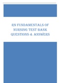 RN FUNDAMENTALS OF NURSING TEST BANK QUESTIONS & ANSWERS