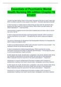 Essentials of Psychiatric Mental  Health Nursing 8th edition Chapter 16  STUDY